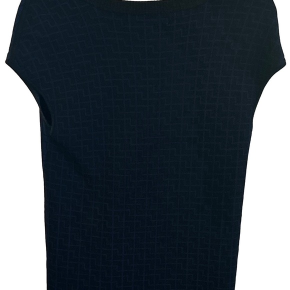 Classic Navy Blue Knit Sweater Women’s Ohne Titel Stretch Blouse SIZE SMALL - Picture 5 of 6